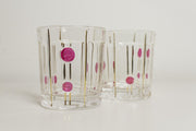 Berlin whisky glas met goud en rood decoratie