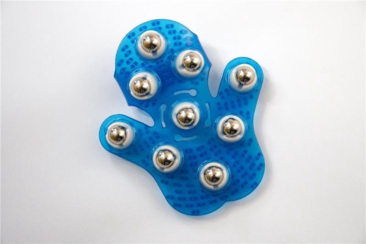 OM NAMASTE MASSAGEHANDSCHOEN - IN CADEAU VERPAKKING - BLAUW - GRATIS VERZENDING!!
