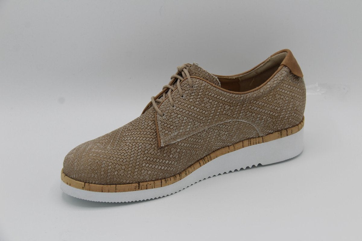 Durea -6191- Cognac hazelnut kloeurige veterschoen- breedte H- maat 41 ( 7)