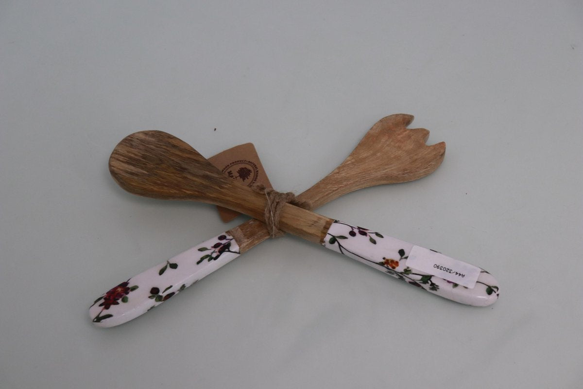 Houten Slacouverts met sierhandvat