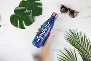 Metalen drinkfles aquaholic palmbladeren