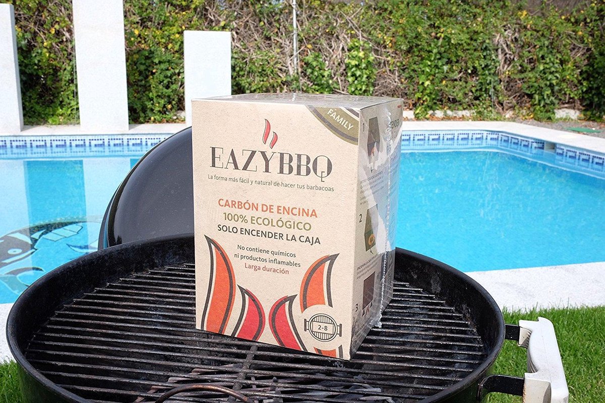 Eazy BBQ - Family pakket - Barbecue Houtskool - Eiken houtskool