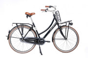 Aynak Muze - Transportfiets – damesfiets – 28 inch – 3 versnelling –- maat 53 & 55 – zwart glans - aluminium frame