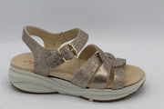 Xsensible- 30037- Rhodos- sand metal- sandaal- champagne- vrouwen-  maat 41