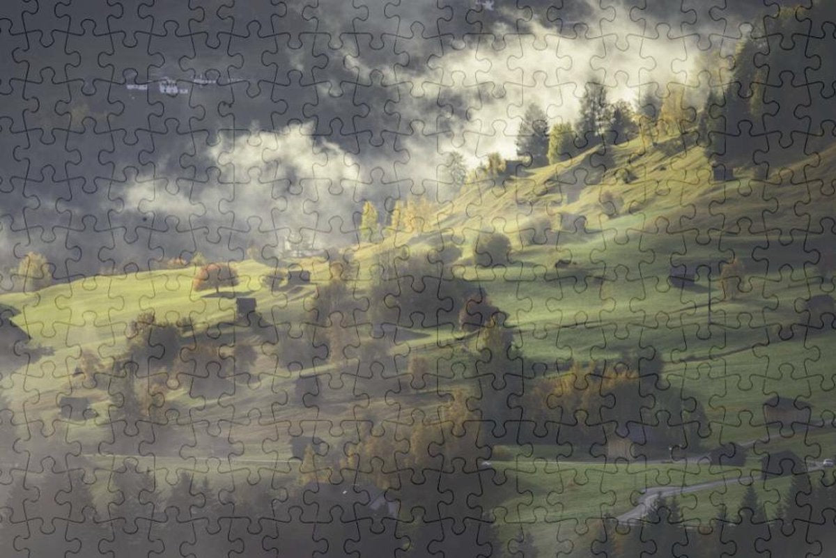 Heuvelachtig Landschap - Volwassen Legpuzzel 252 stukjes