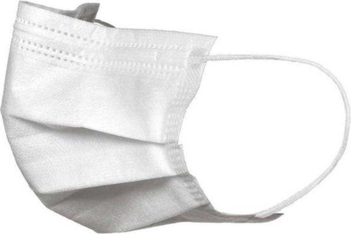 Akzenta Type IIR wegwerp medische mondkapjes wit met oorlussen | EN14683:2019 | 98% filtratie