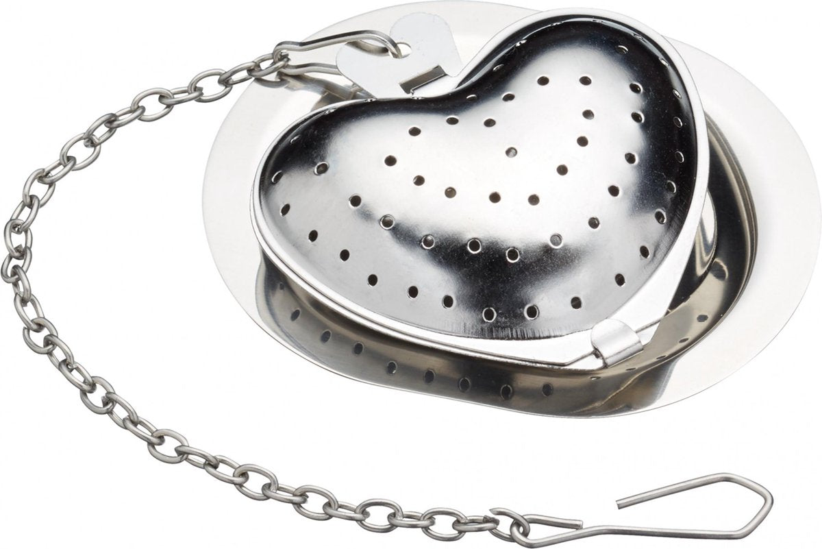 Kitchencraft Thee-infuser Heart 12 Cm Rvs Zilver