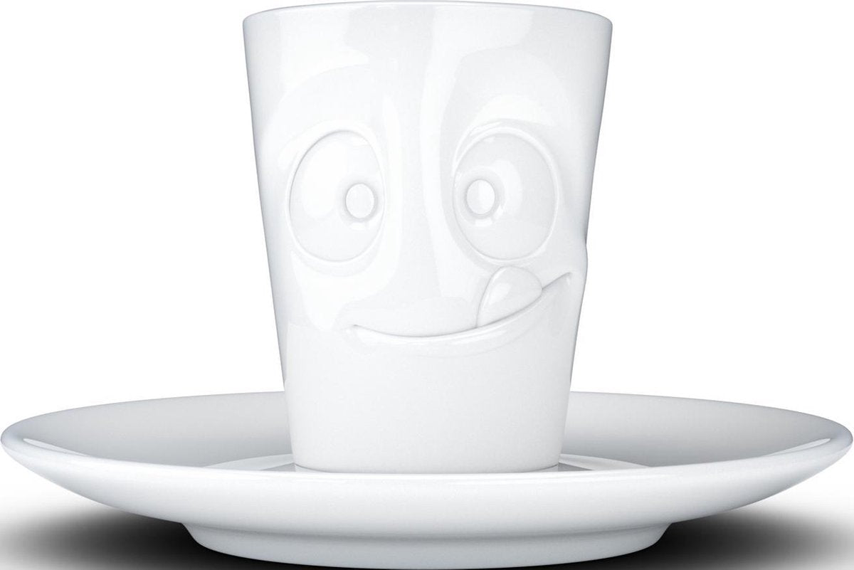 Tassen espresso kop en schotel 80 ml met lekker gezicht