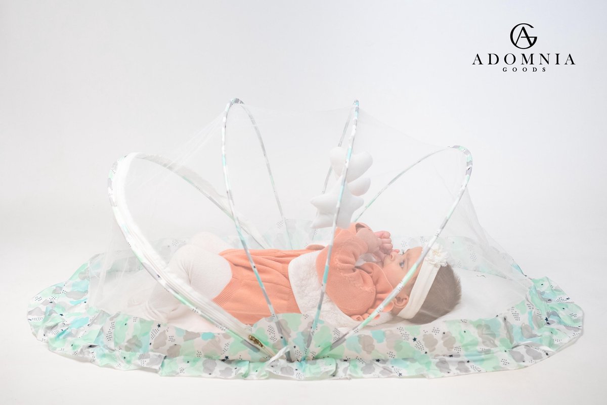 AdomniaGoods - Babyklamboe - Baby mosquito net - Baby anti vliegennet - Muggennet - Insectennet - Baby muskietennet.