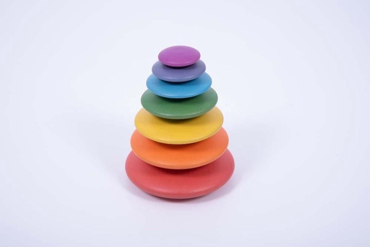 Regenboog Houten Disks - Set van 7