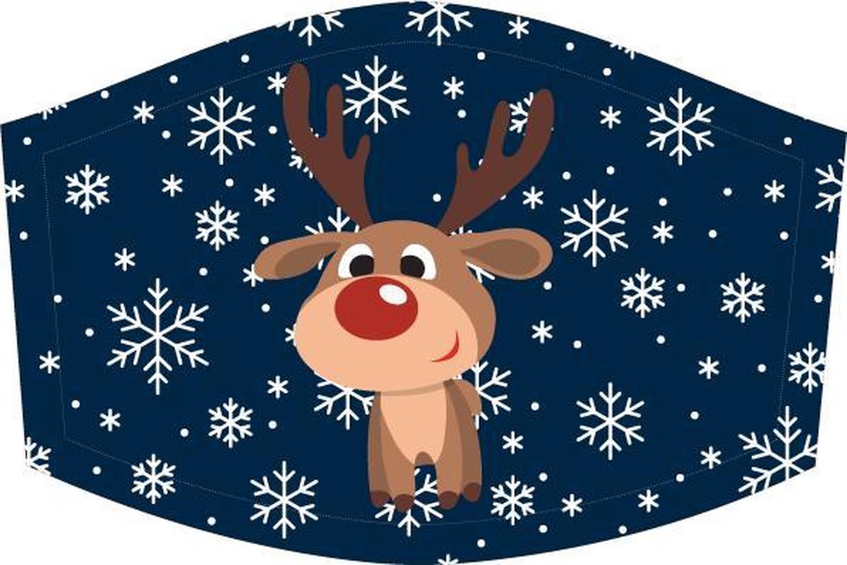 Mondkapje Kerst - Rendier