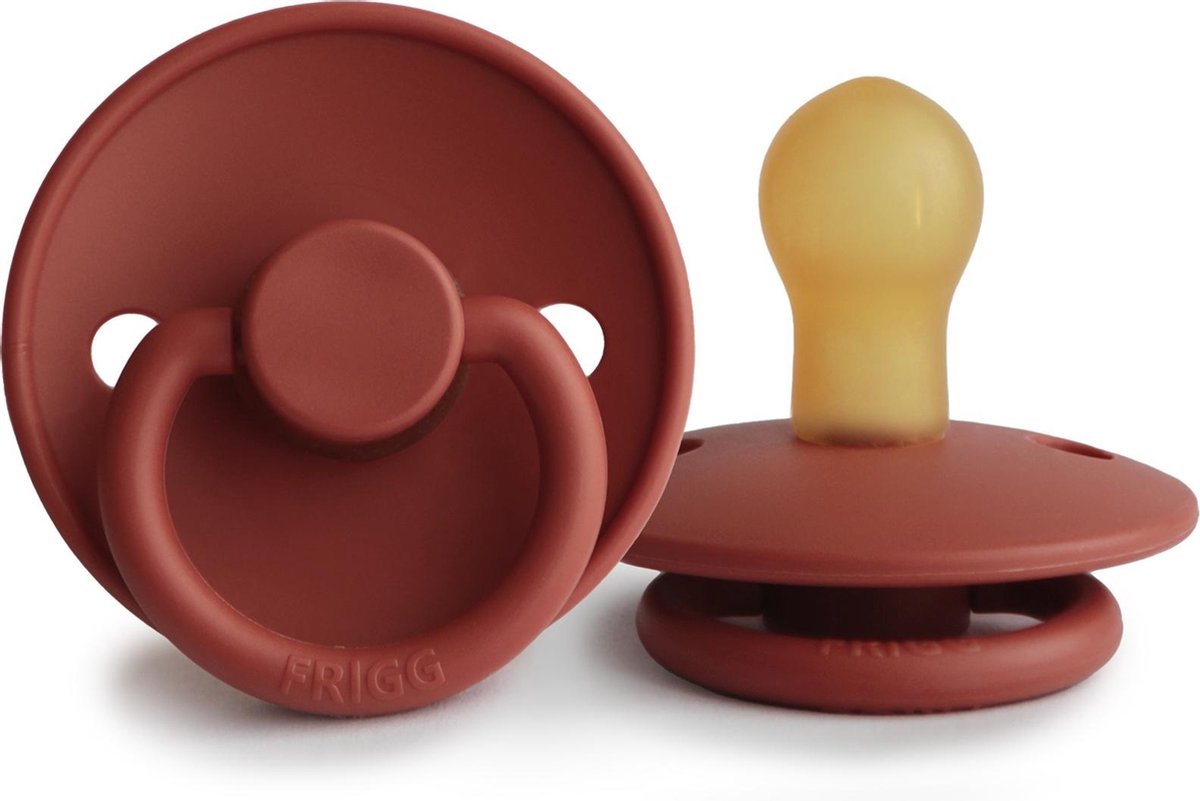 FRIGG Fopspeen maat 1 - 0-6 maanden - Baked Clay - Natuurrubber