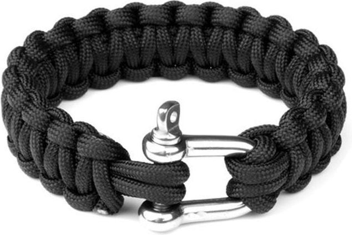 Paracord bracelet K2020 8inch zwart