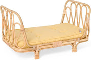 Rotan Poppenbedje Met Matrasje Geel Poppie Toys