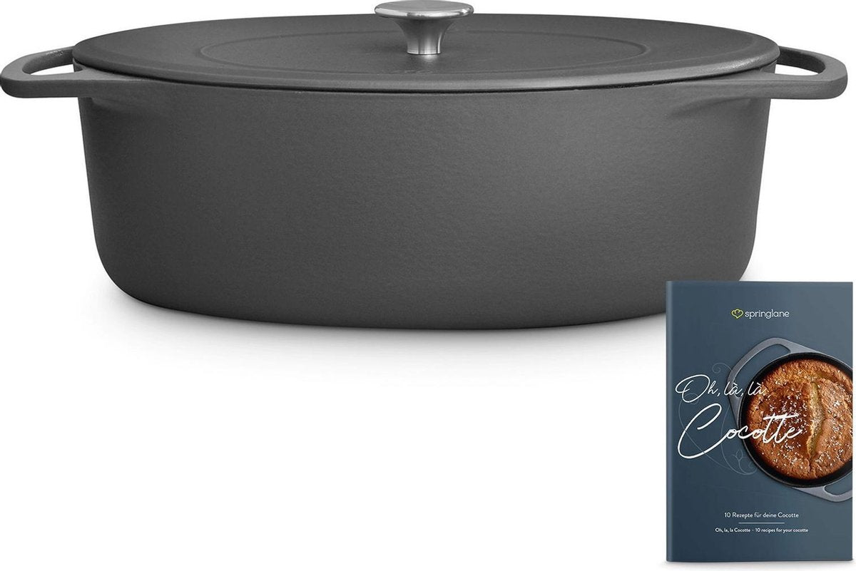 Cocotte met deksel Clara - Braadpan Gietijzer - Grijs