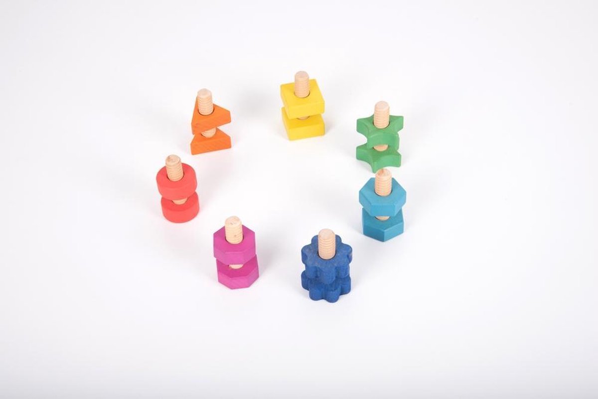 TickiT RAINBOW WOODEN NUTS&BOLTS