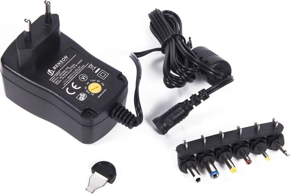 Hofftech Adapter Universeel 1000 Ma 3V t/m 12V