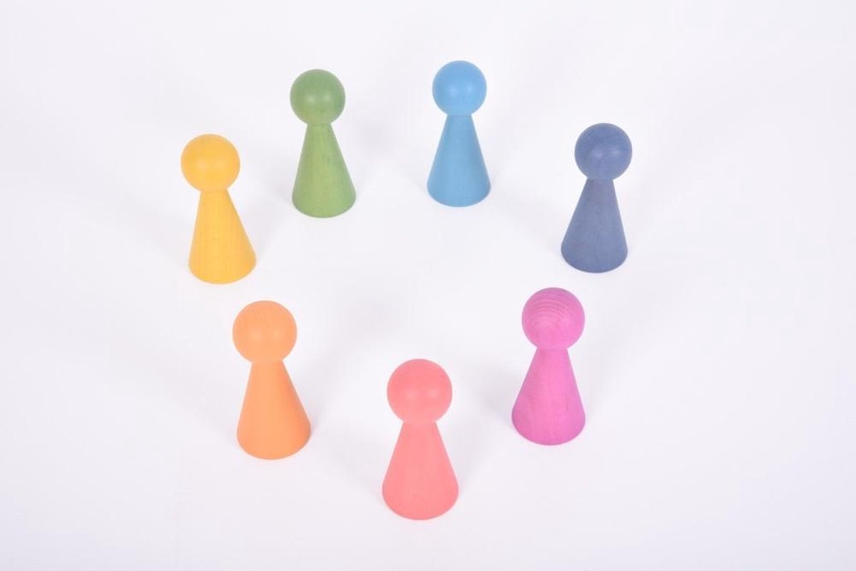 TickiT Rainbow Wooden Figures