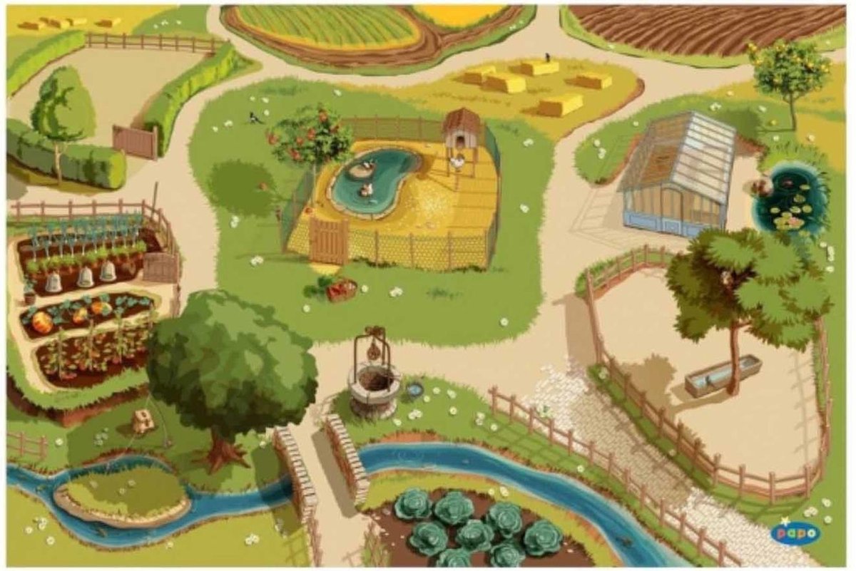 Boerderij speelkleed 95 x 135