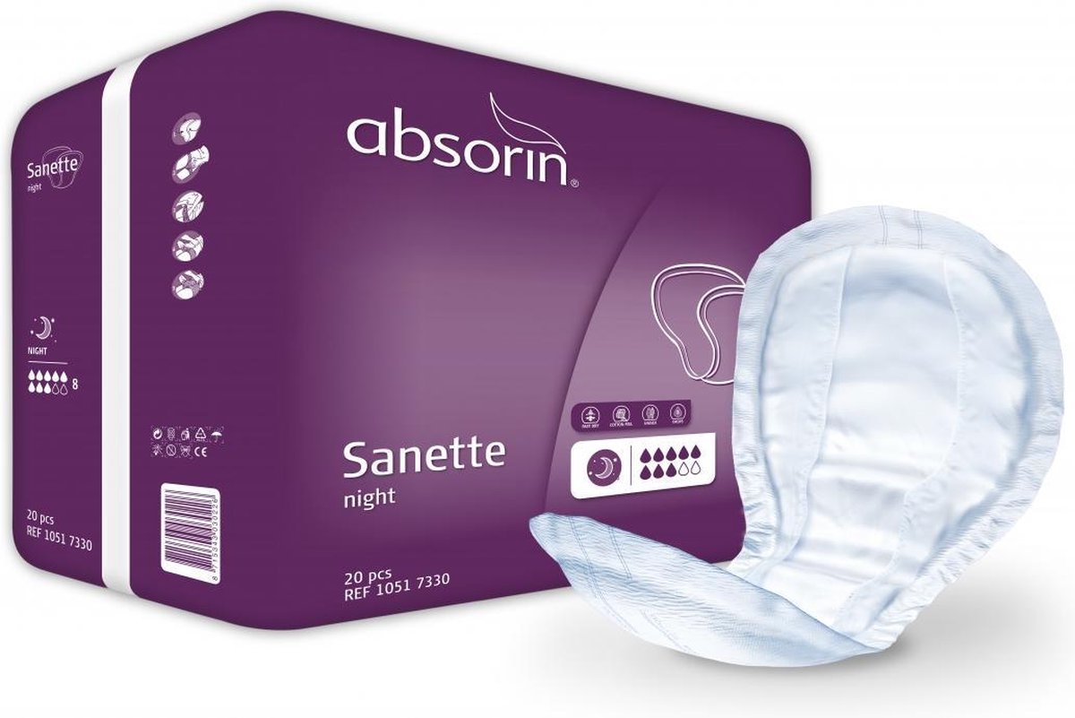 Absorin comfort sanette night paars 10517330
