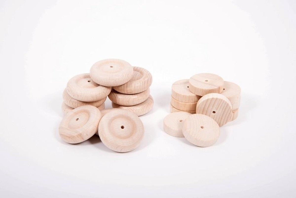 Houten Gewone Wielen- Set van 10