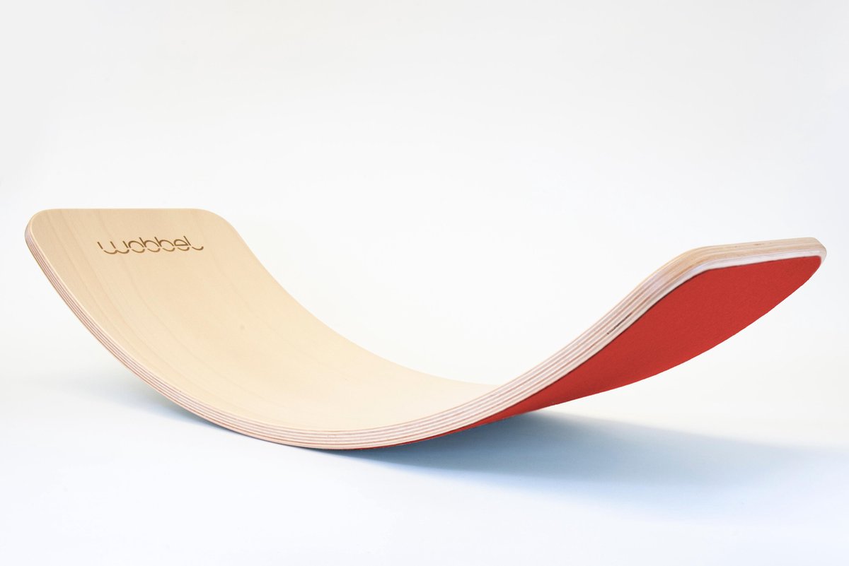 Wobbel Original Blank Gelakt / Rood Vilt