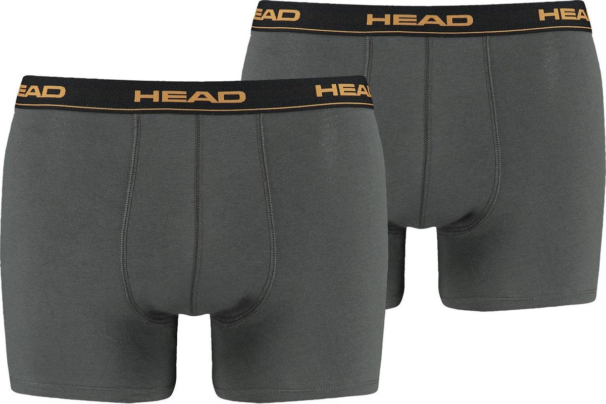 Head basic - Sportonderbroek - Onderbroek - Boxershort - Heren - Dark Shadow - 2 Pack - Maat S