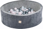 Ballenbak Velvet set met 150 ballen - Grijs
