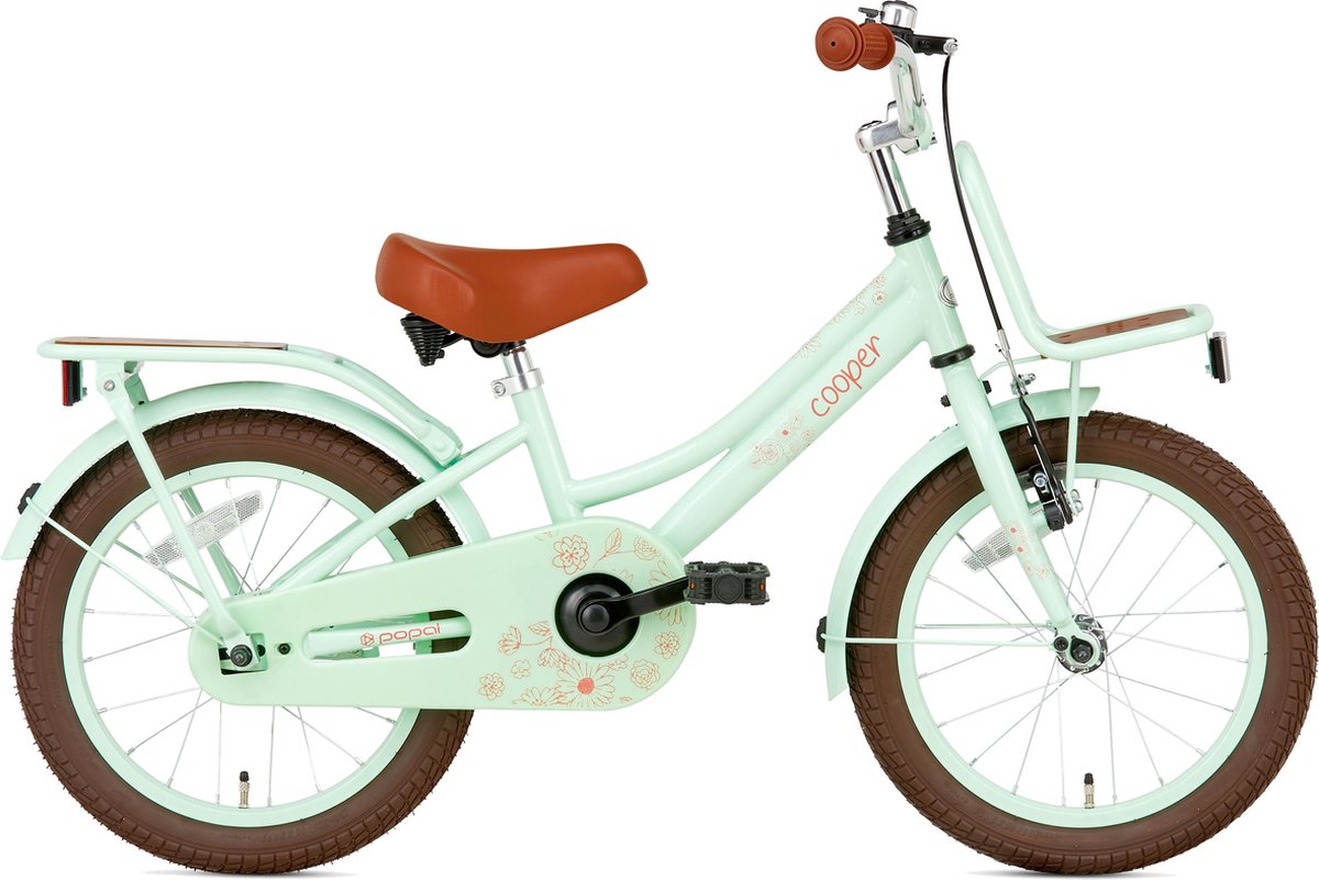 SuperSuper Cooper Bamboo Meisjesfiets 16 inch - Pistache groen