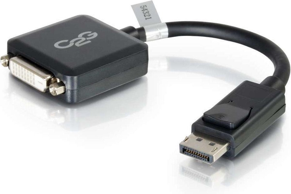 C2G 20cm DisplayPort M / DVI F DVI-D Zwart