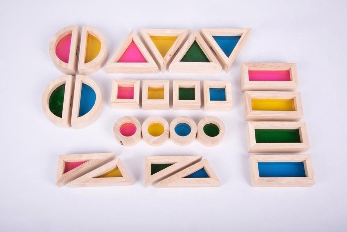 Regenboog Blokken - Set van 24