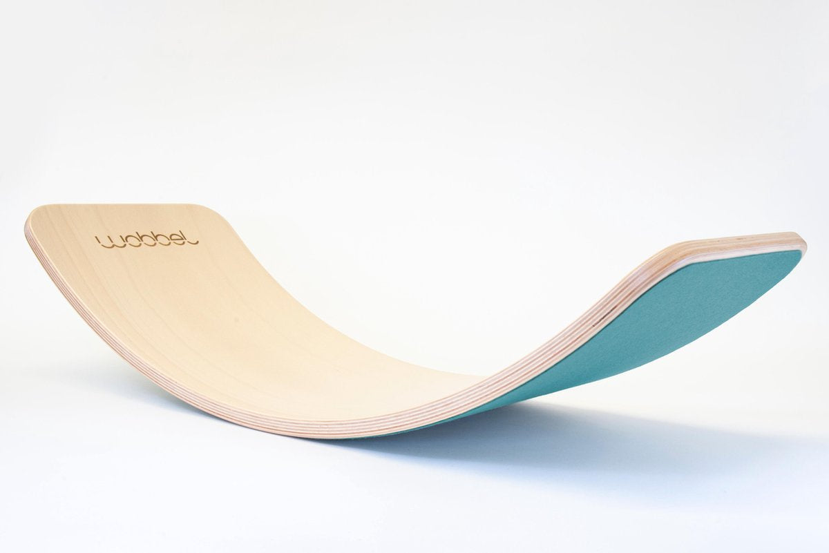 Wobbel Original blank gelakt vilt aqua