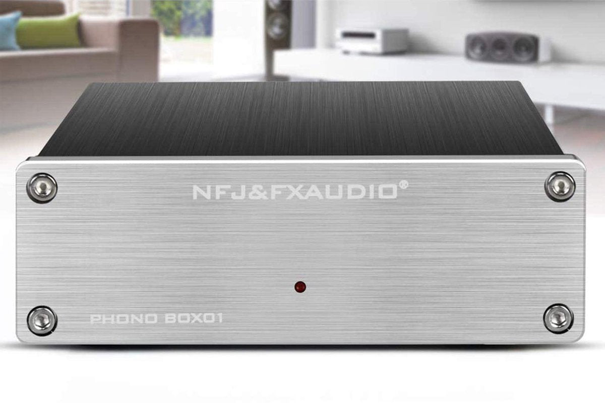 Bluetoolz® Fx - HiFi Phono voorversterker BOX 01 - zilver  - 3 jaar garantie