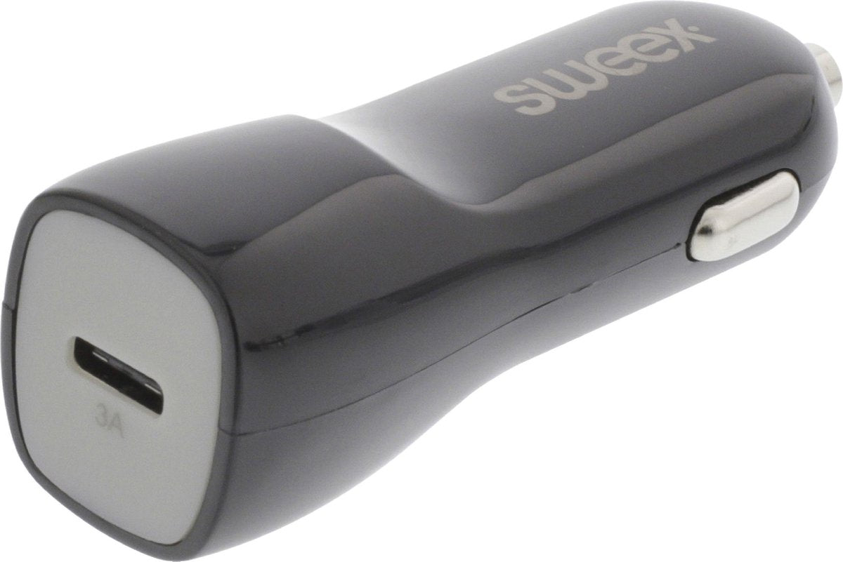 Sweex USB-C autolader - 3A / zwart