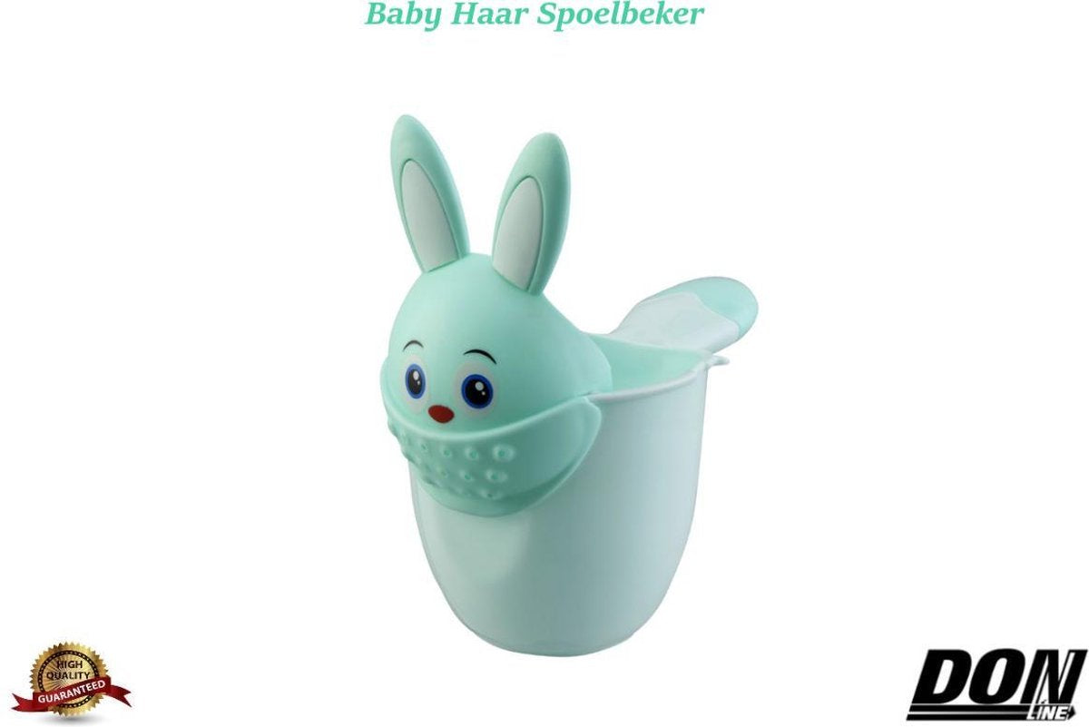 Groen - Baby Haarspoelbeker / Babyspoelbeker - Baby Bad Spoelbeker - Baby Haar Spoelbeker / Baby en Kinderen Cartoon Konijn Bad Beker / Baby Douche Shampoo beker / Baby Haarspoeling Kruik / Baby Hair Rinsing Cup – Groen