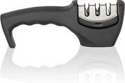 Messenslijper - Zwart - Anti slip - Messen slijper - Slijpen - Mes - Messenslijpers - Professioneel slijper - 3 Standen - Ergonomisch - Messen - Scharen slijper - Zwart
