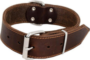 J&V Leder Halsband Vetleder 50mm - 70cm Bruin