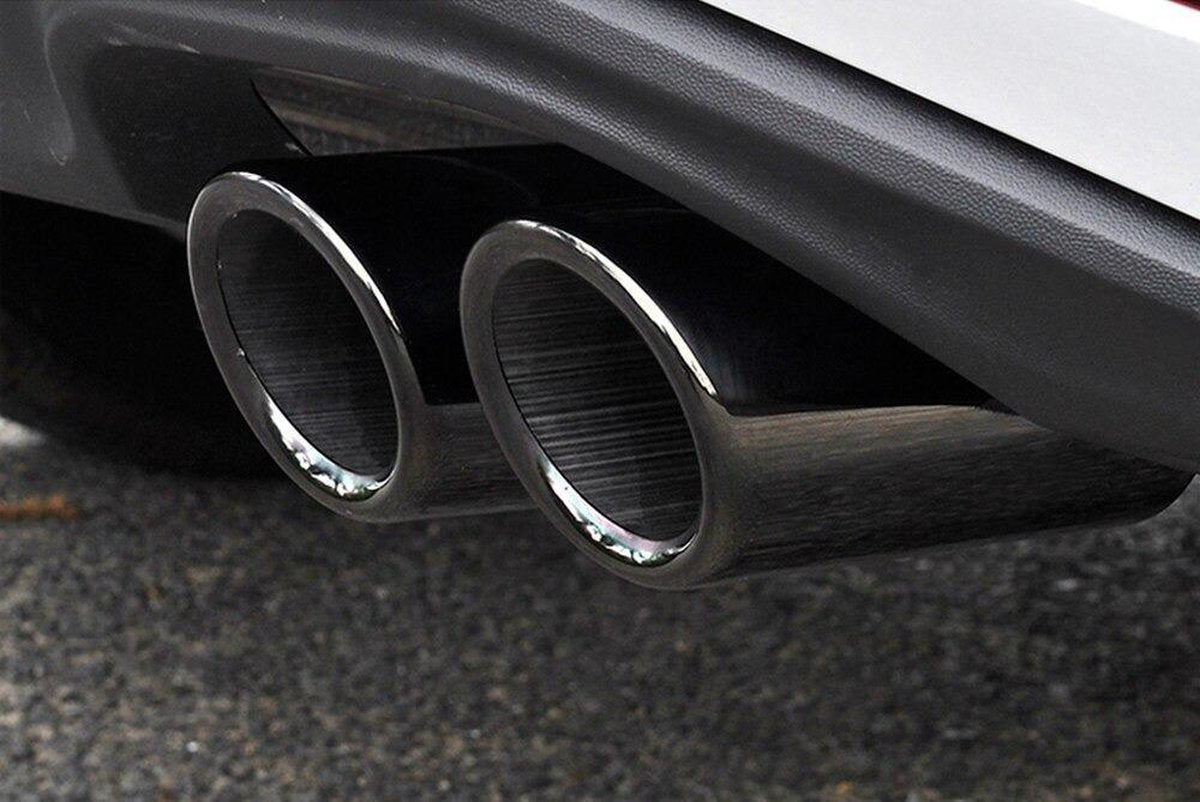 Black chrome rvs uitlaat sierstuk trim eindstuk  vw Golf 4 Golf 5 golf 6 golf 7 passat scirocco jetta polo audi Tsi Tdi Fsi