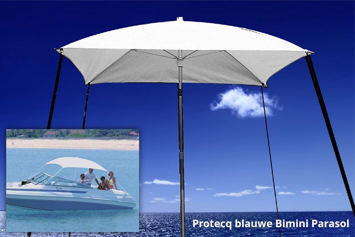Bimini Parasol Boot telescopisch BLAUW