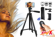 Tripod met afstandsbediening - Smartphone Bluetooth Remote Shutter - Tiktok Tripod - Camera Statief 102 Cm Zwart Tripod voor Fotocamera en Smartphone  - iPhone Tripod - Canon – Nikon - Sony - Spiegelreflexcamera