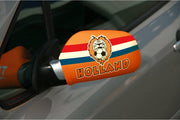 Oranje hoes voor auto spiegel ( set van 2 stuks )