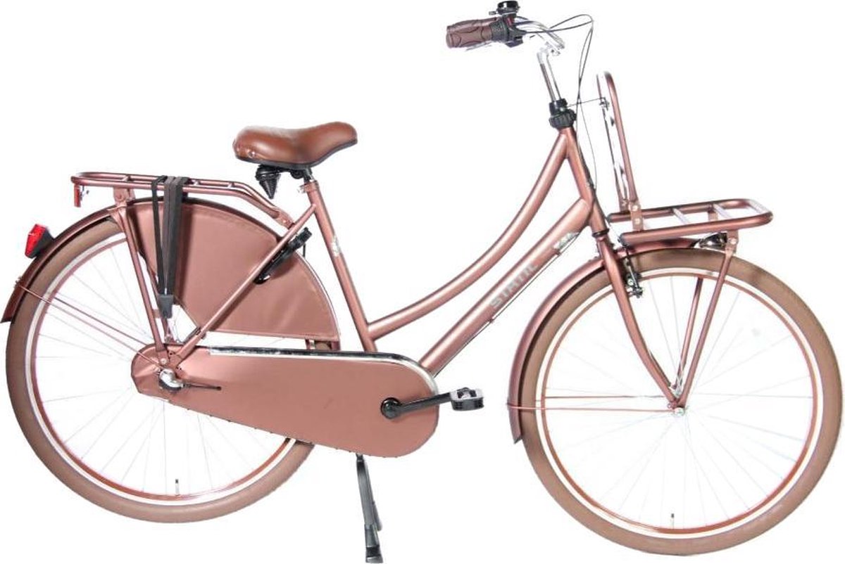 Static Cargo Transportfiets  28 inch met 3 versnellingen - Bruin - Damesfiets