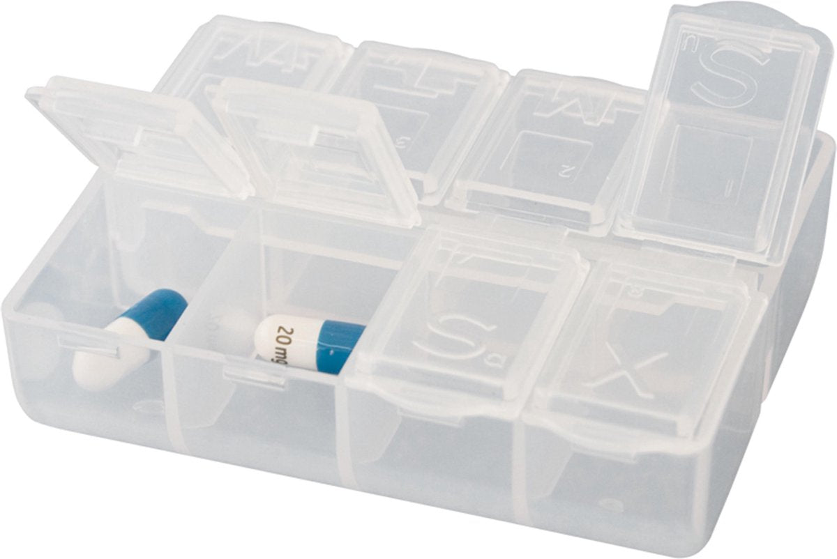 Travelsafe Pillendoosje - 2 doosjes met dagindeling