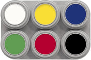 Grimas - Water make-up - Palet A - Basiskleuren - 6x2
