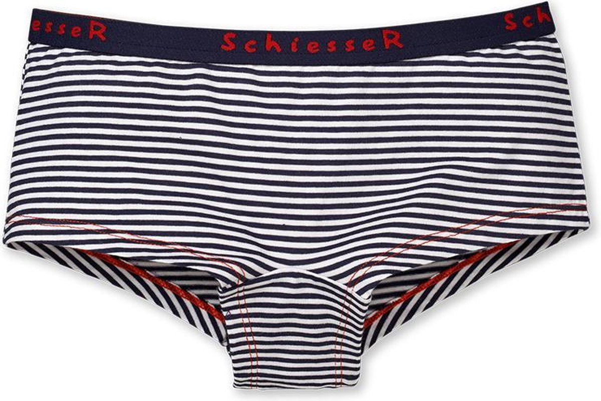 Schiesser - Meisjes - Basic Boxershort Short Donkerblauw - Blauw - 140