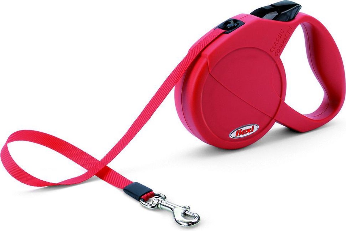 Flexi Classic Compact - Hondenriem - Tape - Rood - S - 5 m