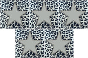 100x Panterprint servetten met zilveren ster 33 x 33 cm - wegwerpservetten/kerstservetten