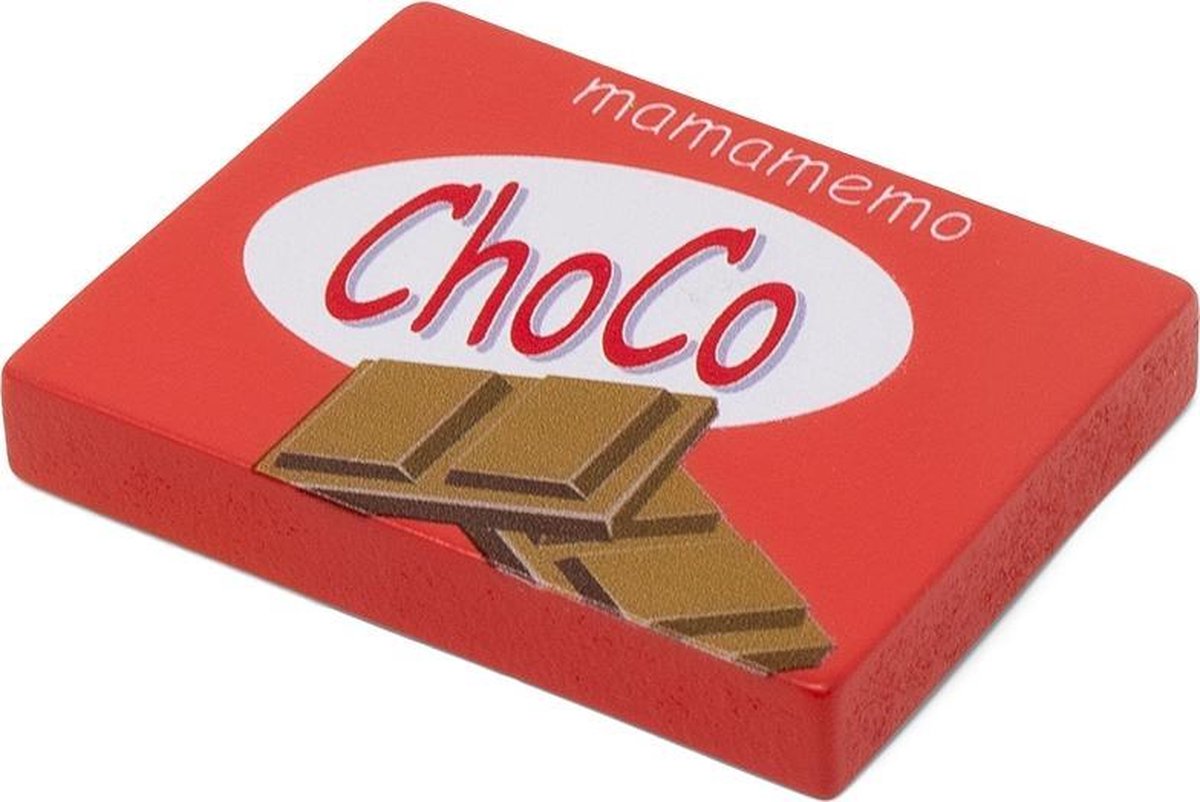 Mamamemo Chocoladereep 10 X 8 Cm Hout Rood/bruin