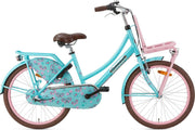 Popal Daily Dutch Basic+ Kinderfiets - 22 inch - 3 versnellingen - Turquoise / Roze