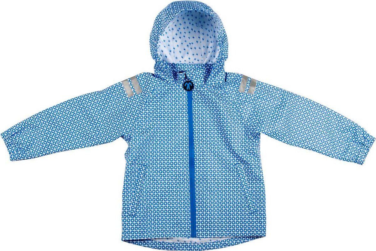 Ducksday - regenjas kind waterdicht - unisex - Funky Blue - 110/116
